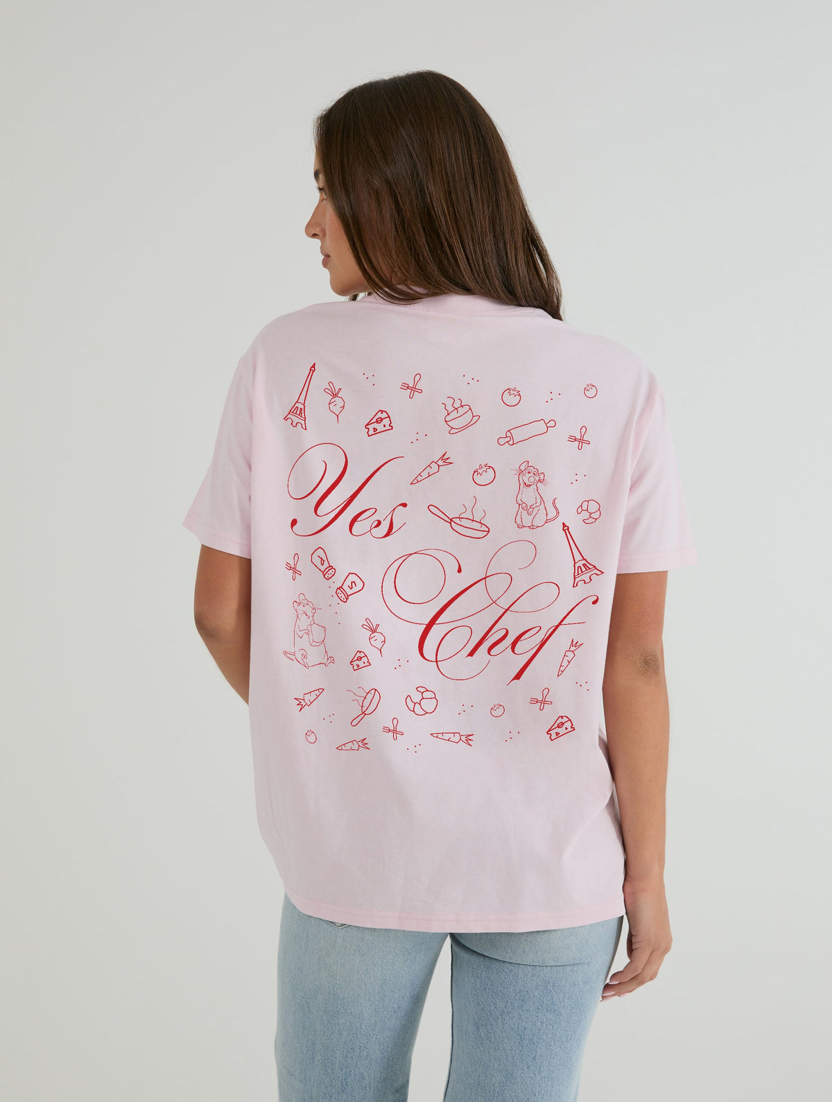 Disney Pixar Ratatouille Yes Chef T-Shirt In Pink Tops & T-Shirts Skinnydip London