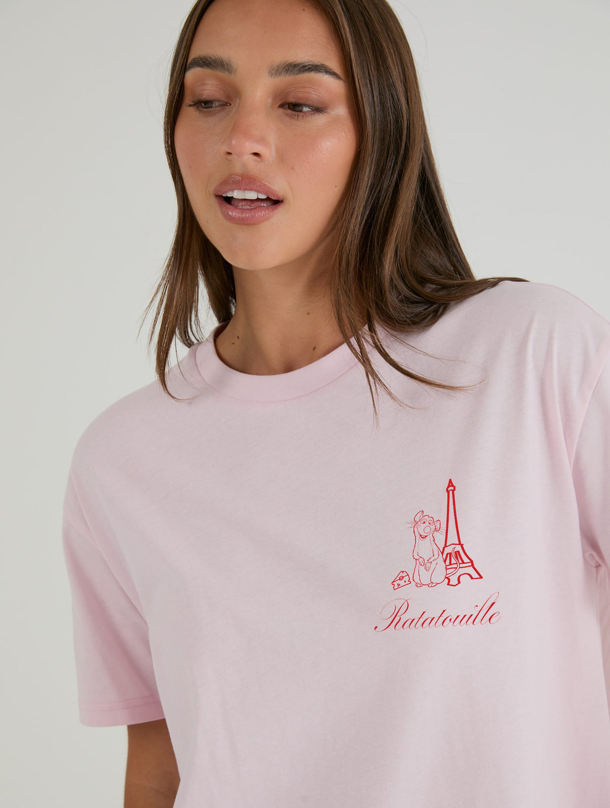Disney Pixar Ratatouille Yes Chef T-Shirt In Pink Tops & T-Shirts Skinnydip London