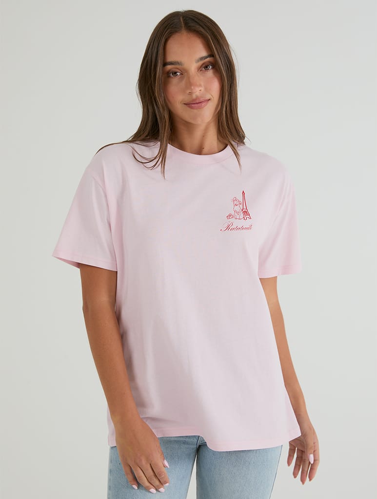 Disney Pixar Ratatouille Yes Chef T-Shirt In Pink Tops & T-Shirts Skinnydip London
