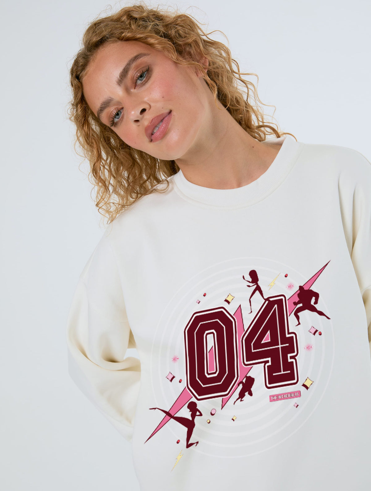 Disney Pixar The Incredibles Poster Sweatshirt In White Hoodies & Sweatshirts Skinnydip London