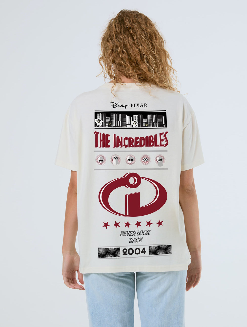 Disney Pixar The Incredibles Poster T-Shirt In White Tops & T-Shirts Skinnydip London
