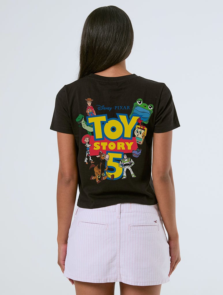 Disney Pixar Toy Story 5 Poster Baby T-Shirt In Black Tops & T-Shirts Skinnydip London