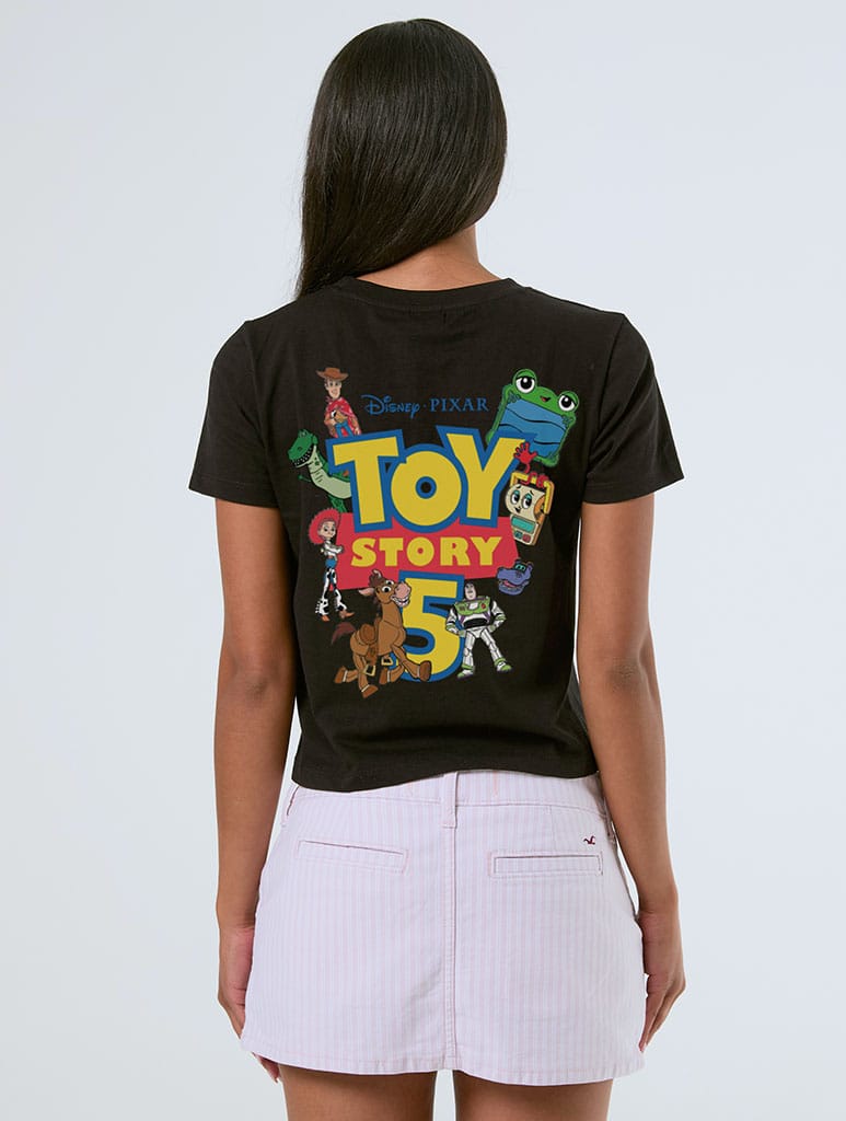 Disney Pixar Toy Story 5 Poster Baby T-Shirt In Black Tops & T-Shirts Skinnydip London
