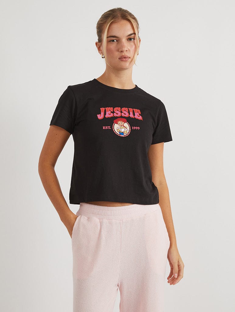 Disney Pixar Toy Story Jessie Baby T-Shirt In Black Tops & T-Shirts Skinnydip London