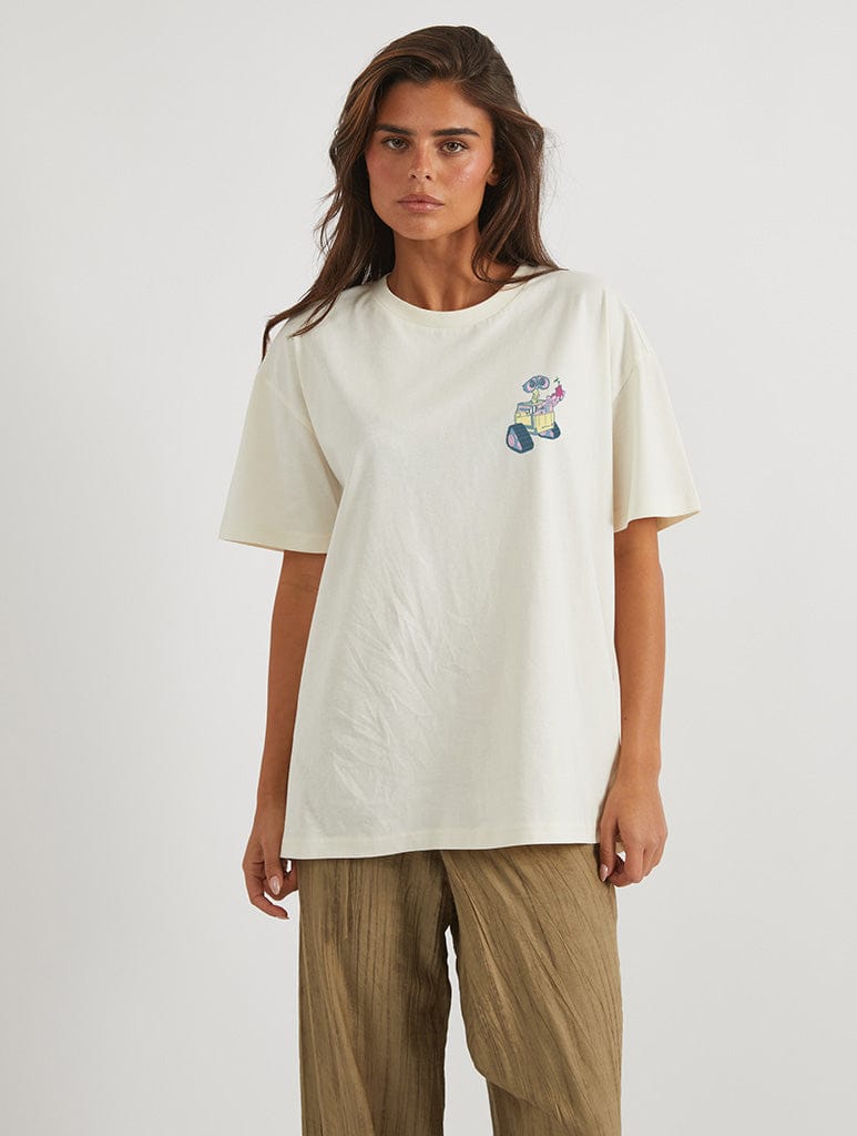 Disney Pixar Wall-E Hero Of Earth T-Shirt In White Tops & T-Shirts Skinnydip London