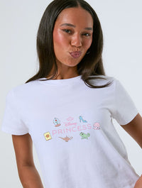 Disney Princess Baby T-Shirt In White Tops & T-Shirts Skinnydip London