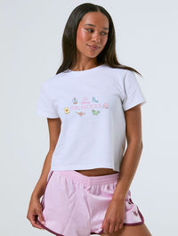 Disney Princess Baby T-Shirt In White Tops & T-Shirts Skinnydip London