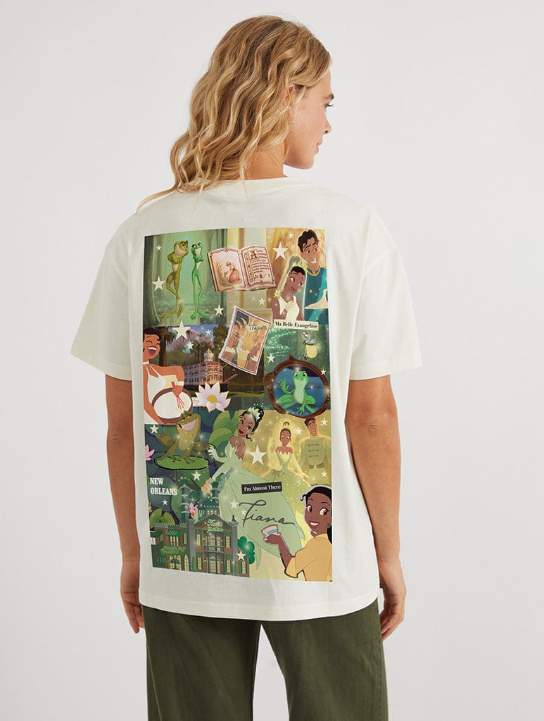 Disney Princess Princess And The Frog Poster T-Shirt In White Tops & T-Shirts Skinnydip London