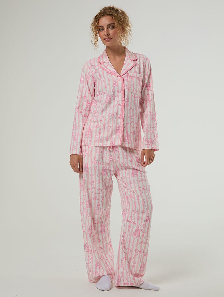 Disney Princess Stripe Pyjama Set with Scrunchie Lingerie & Nightwear Skinnydip London