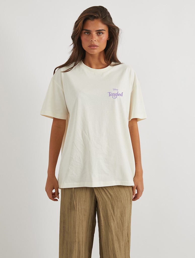 Midnight Sun Charm Belt T-Shirt In White | Zara Larsson Graphic T