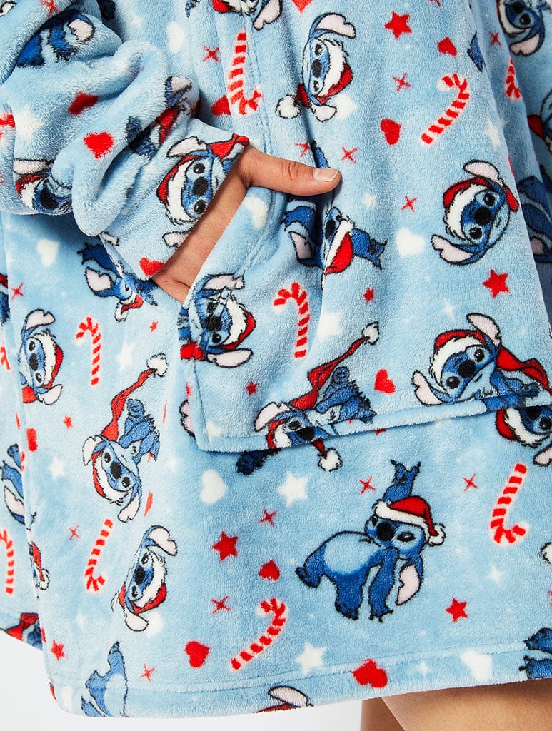 Disney Stitch Christmas Blanket Hoodie Lingerie & Nightwear Skinnydip London