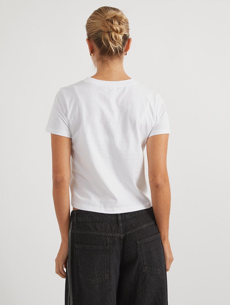 Disney Stitch Love Me Baby T-Shirt In White Tops & T-Shirts Skinnydip London