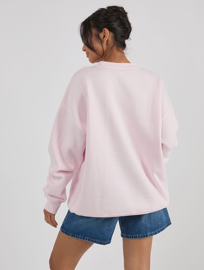 Disney Tangled Floral Sweatshirt In Pink Hoodies & Sweatshirts Skinnydip London