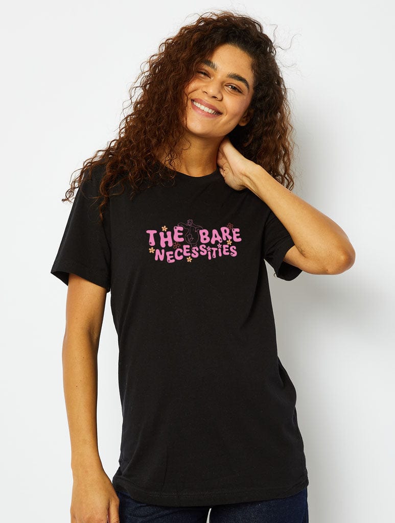 Disney The Bare Necessities T-Shirt in Black Tops & T-Shirts Skinnydip London