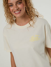 Disney The Beauty And The Beast Butter Yellow Belle T-Shirt In White Tops & T-Shirts Skinnydip London
