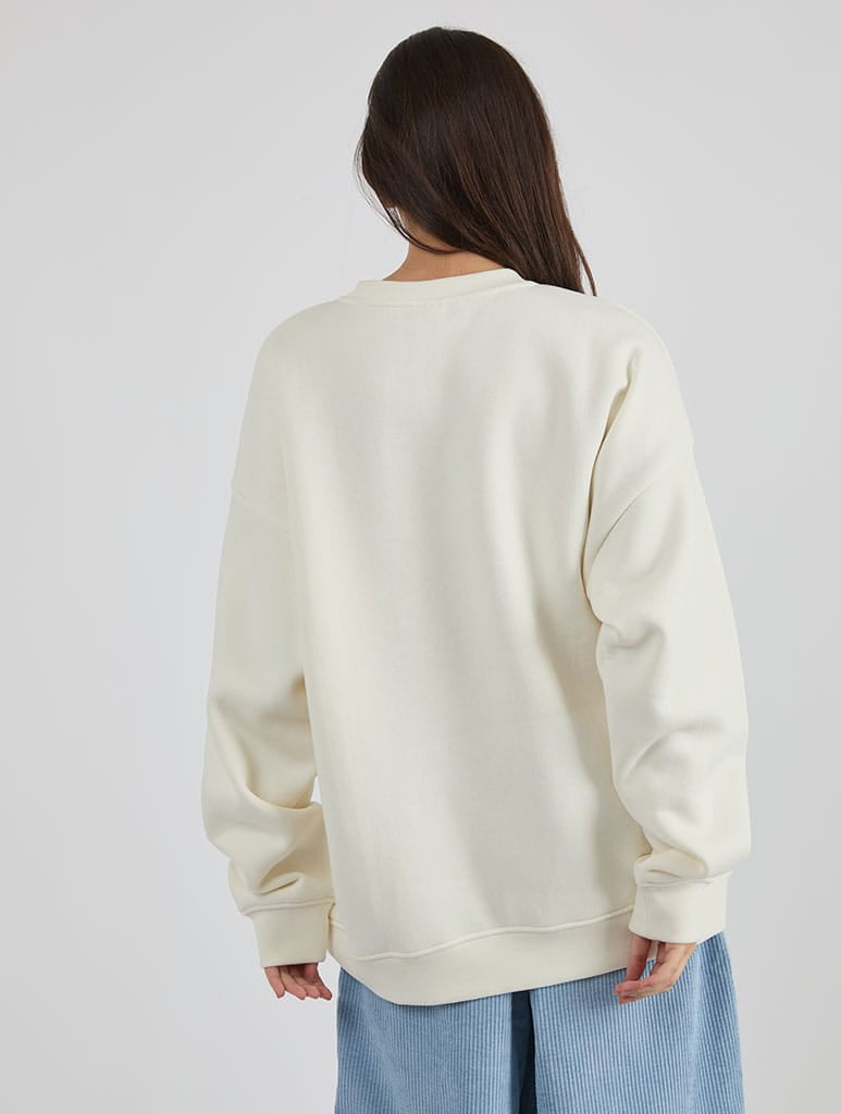 Disney The Fox And The Hound Bow Sweatshirt In White Hoodies & Sweatshirts Skinnydip London