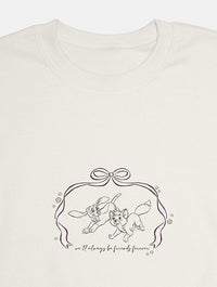 Disney The Fox And The Hound Bow Sweatshirt In White Hoodies & Sweatshirts Skinnydip London