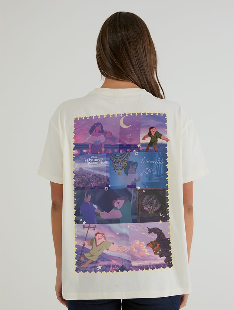 Disney The Hunchback Of Notre Dame Poster T-Shirt In White Tops & T-Shirts Skinnydip London
