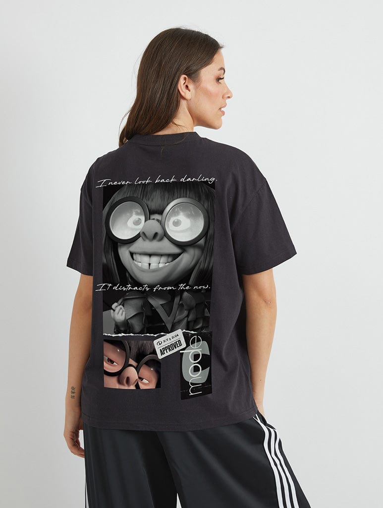 Disney The Incredibles Edna Mode T-Shirt In Black Tops & T-Shirts Skinnydip London