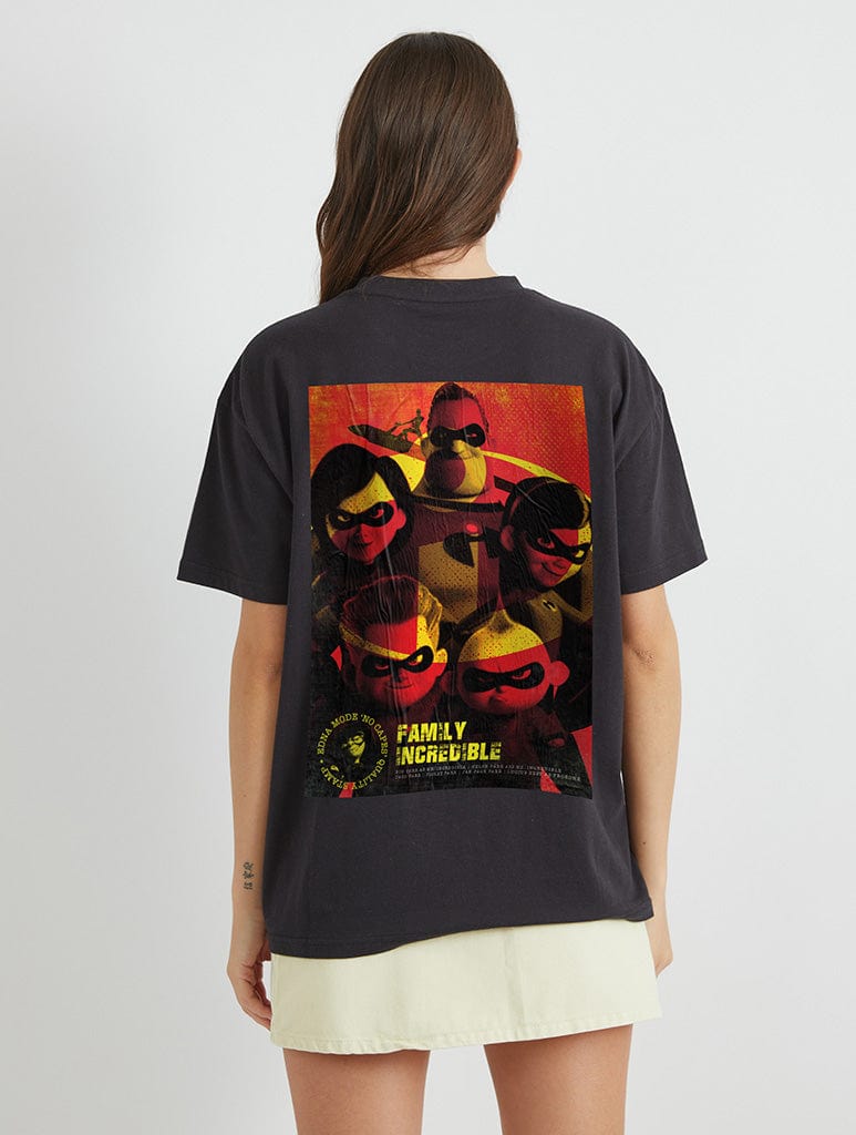 Disney The Incredibles Poster T-Shirt In Black Tops & T-Shirts Skinnydip London