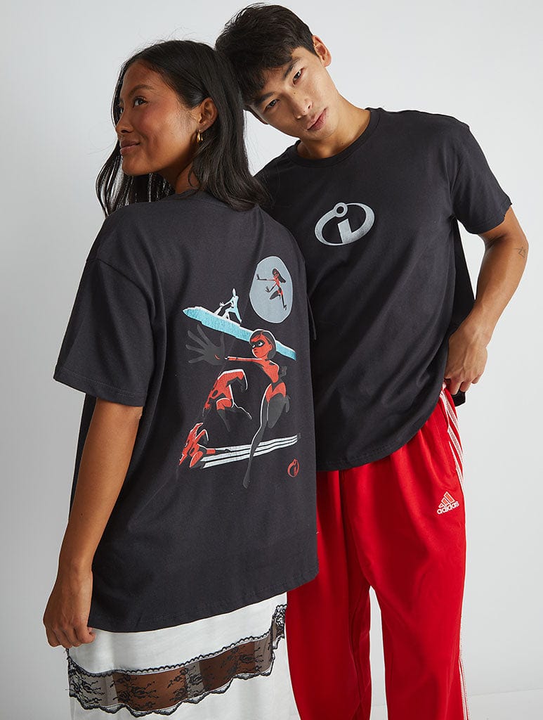 Disney The Incredibles T-Shirt In Black Tops & T-Shirts Skinnydip London