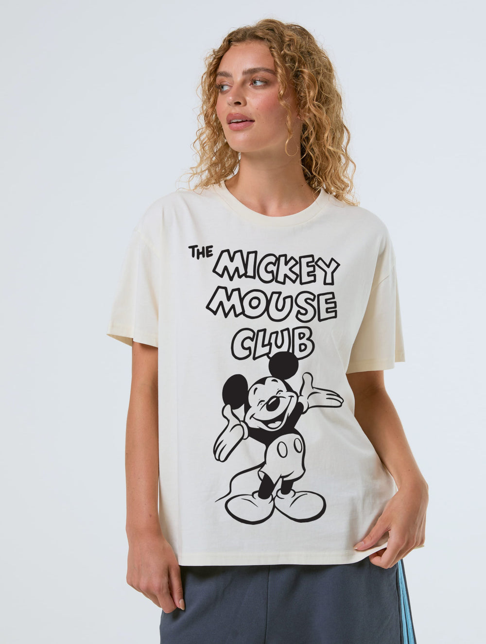 Disney The Mickey Mouse Club Retro T-Shirt In White Tops & T-Shirts Skinnydip London