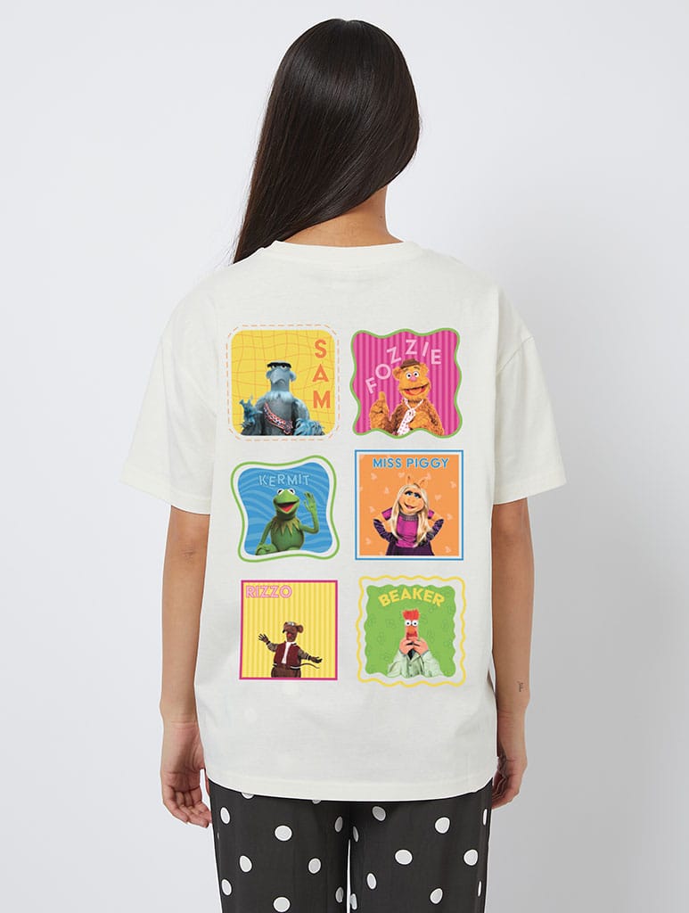Disney The Muppets Character Poster T-Shirt In White Tops & T-Shirts Skinnydip London