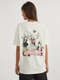 Disney The Nightmare Before Christmas Christmas Will Be Ours T-Shirt In White Tops & T-Shirts Skinnydip London