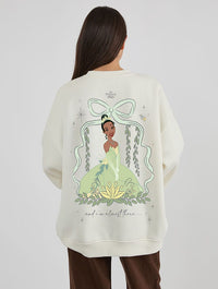 Disney The Princess And The Frog I’m Almost There Sweatshirt In White Hoodies & Sweatshirts Skinnydip London