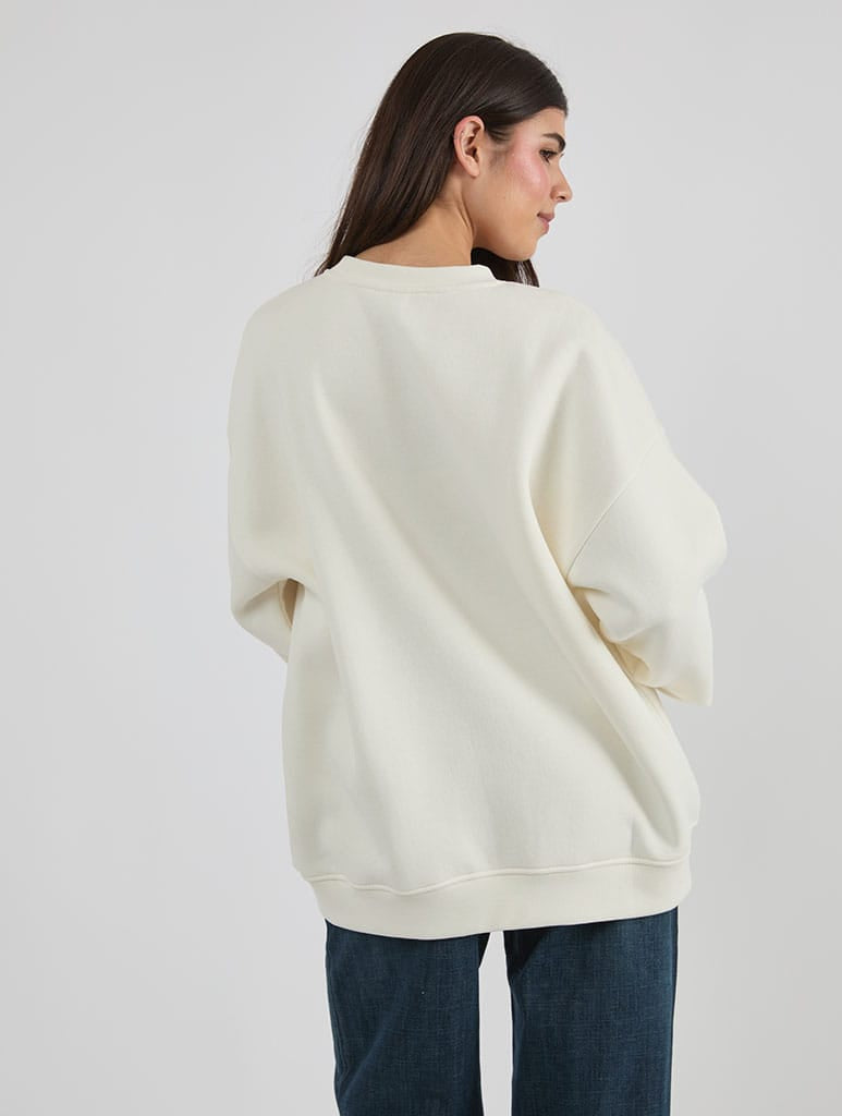 Disney The Princess And The Frog Tiana Sweatshirt In White Hoodies & Sweatshirts Skinnydip London