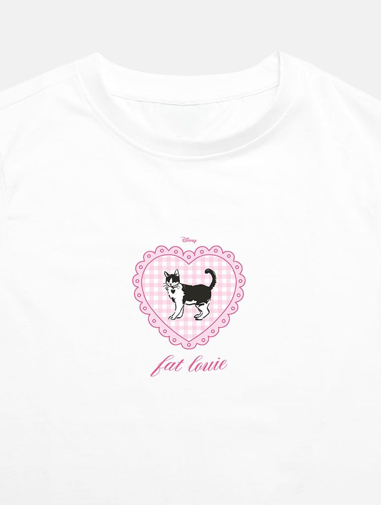 Disney The Princess Diaries Fat Louie Baby T-Shirt in White Tops & T-Shirts Skinnydip London