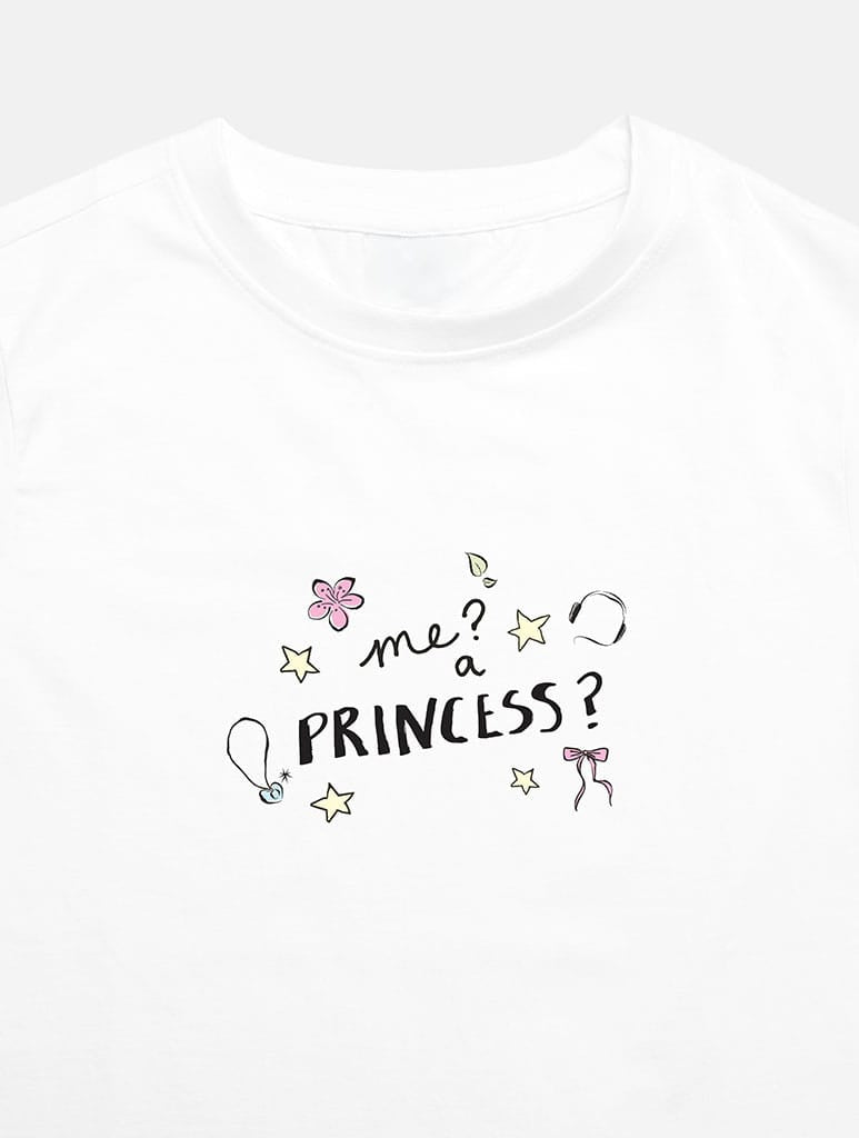 Disney The Princess Diaries Me A Princess Baby T-Shirt in White Tops & T-Shirts Skinnydip London