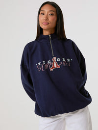 Disney Tigger Athletics Quarter Zip Sweatshirt Hoodies & Sweatshirts Skinnydip London
