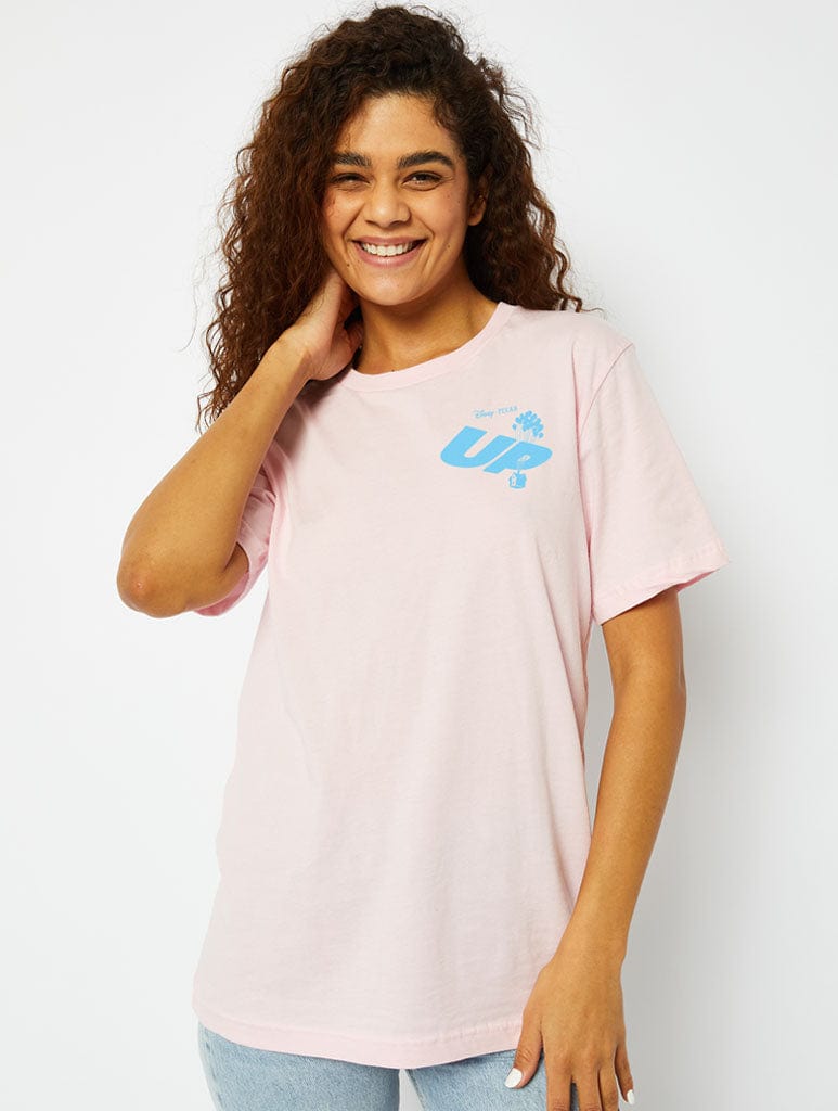 Disney Up! T-Shirt in Pink Tops & T-Shirts Skinnydip London