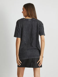 Disney Varsity Mickey London T-Shirt In Acid Wash Tops & T-Shirts Skinnydip London