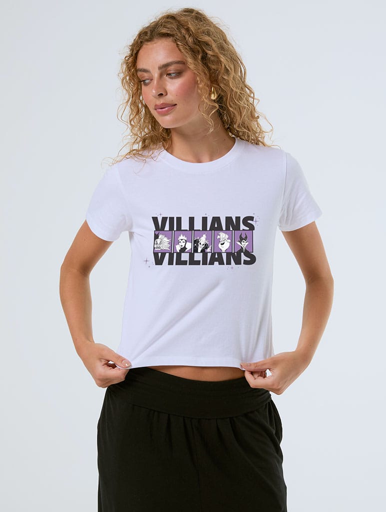 Disney Villains Baby T-Shirt In White Tops & T-Shirts Skinnydip London