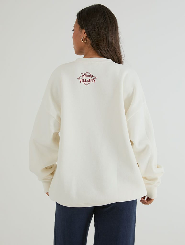 Disney Villains Poster Sweatshirt In White Hoodies & Sweatshirts Skinnydip London
