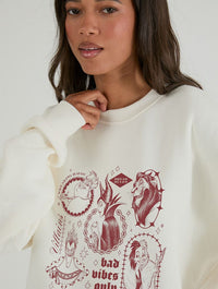 Disney Villains Poster Sweatshirt In White Hoodies & Sweatshirts Skinnydip London