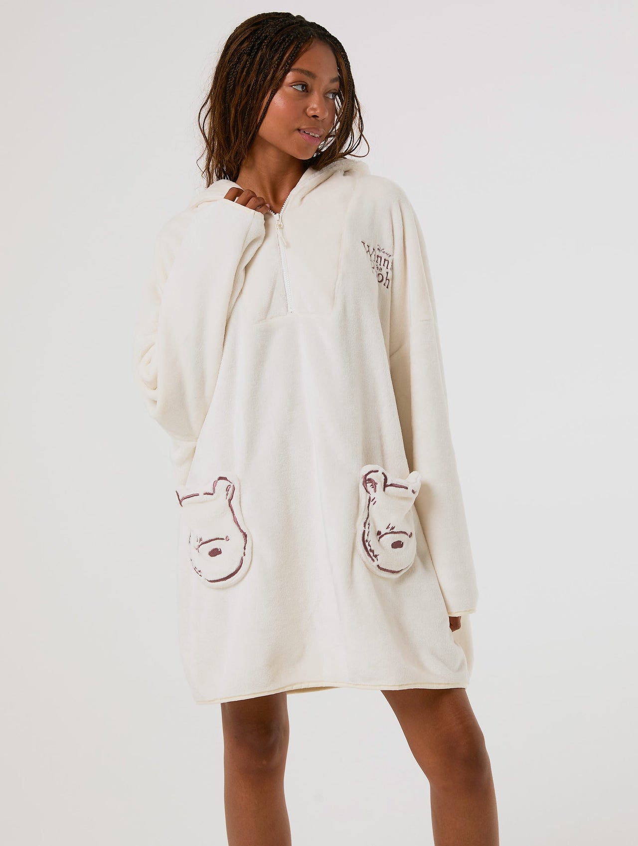 Disney Winnie the Pooh 3D Ears Blanket Hoodie Lingerie & Nightwear Skinnydip London