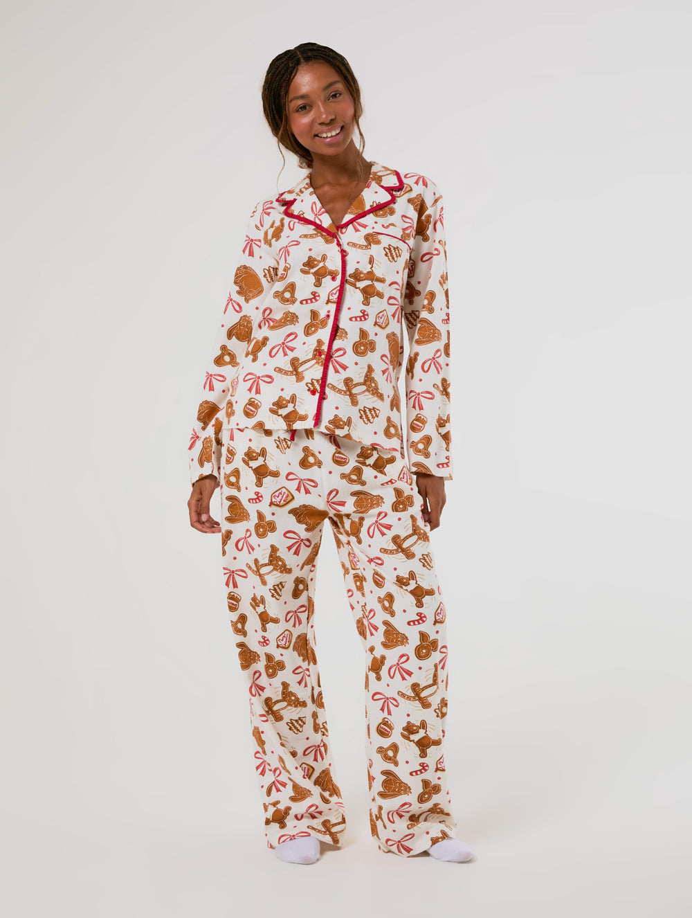 Disney Winnie the Pooh Christmas Pyjama Set with Scrunchie Lingerie & Nightwear Skinnydip London