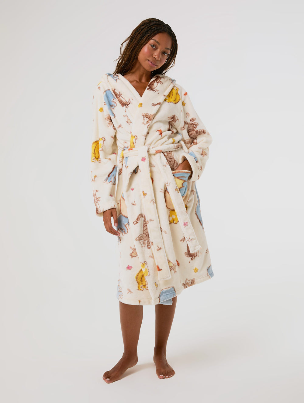 Disney Winnie the Pooh Ecru Dressing Gown Lingerie & Nightwear Skinnydip London
