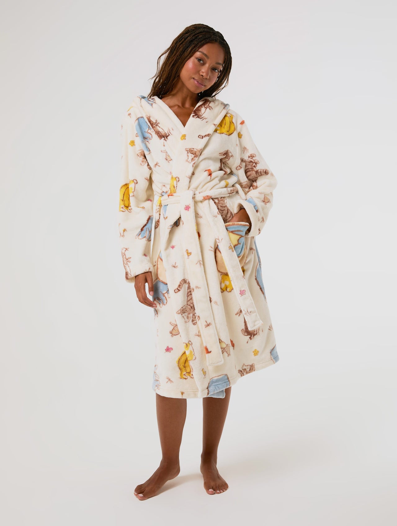 Disney Winnie the Pooh Ecru Dressing Gown Lingerie & Nightwear Skinnydip London