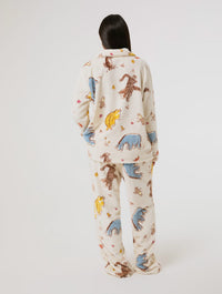 Disney Winnie The Pooh Ecru Fleece Pyjama Set Lingerie & Nightwear Skinnydip London