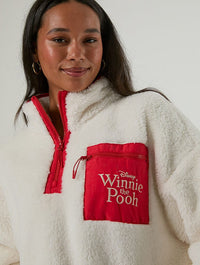 Disney Winnie the Pooh Embroidered Fleece Jacket Clothing : Jacket : Outerwear Skinnydip London