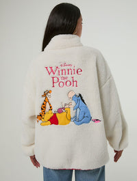 Disney Winnie the Pooh Embroidered Fleece Jacket Clothing : Jacket : Outerwear Skinnydip London