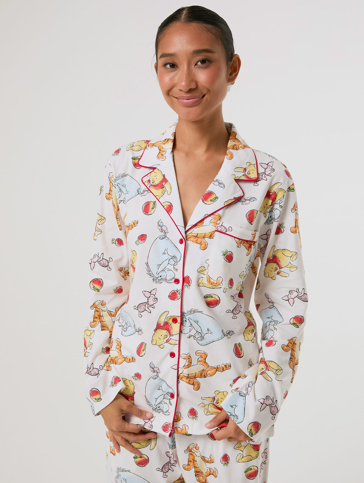 Disney Winnie The Pooh Fruit Pyjama Set with Scrunchie Lingerie & Nightwear Skinnydip London
