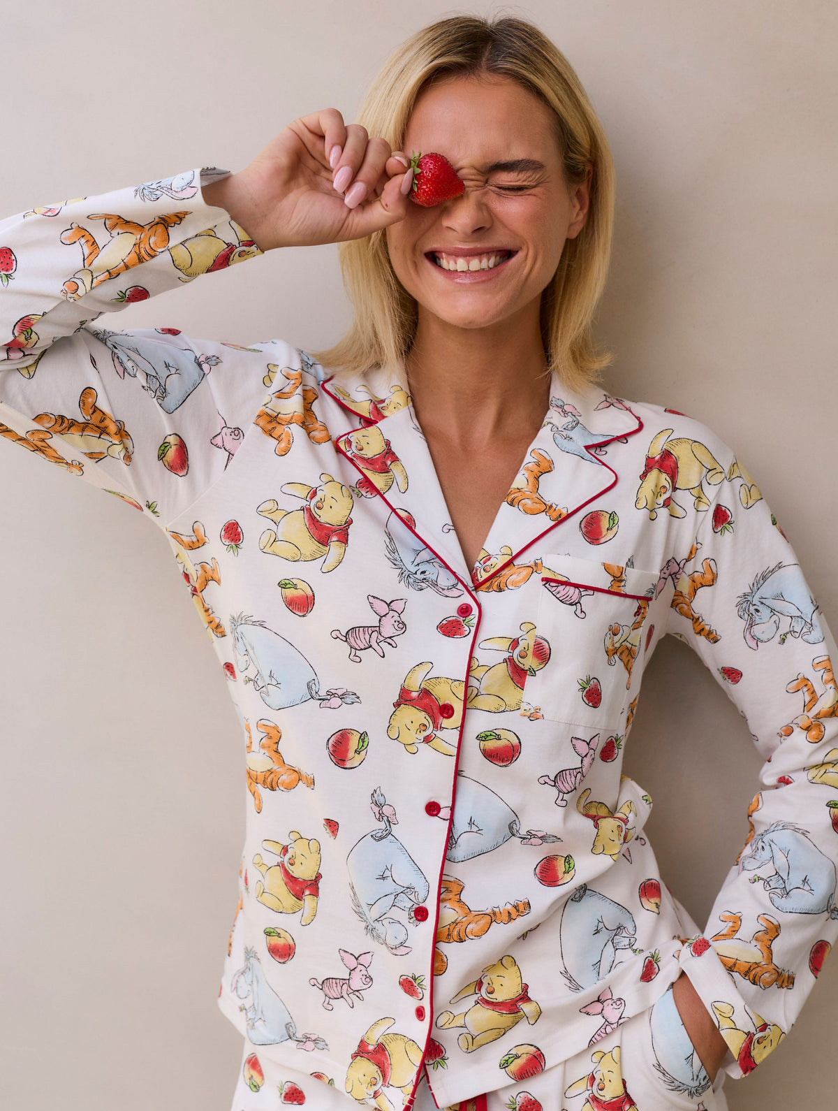 Disney Winnie The Pooh Fruit Pyjama Set with Scrunchie Lingerie & Nightwear Skinnydip London