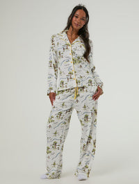Disney Winnie The Pooh Hundred Acre Wood Pyjama Set with Scrunchie Lingerie & Nightwear Skinnydip London