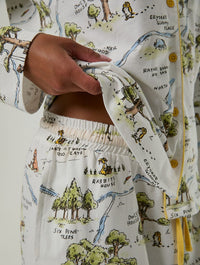 Disney Winnie The Pooh Hundred Acre Wood Pyjama Set with Scrunchie Lingerie & Nightwear Skinnydip London