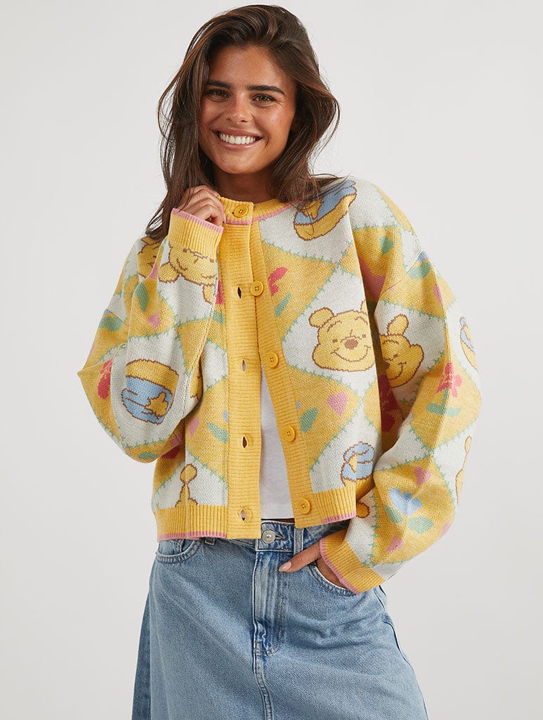 Disney Winnie The Pooh Knitted Cardigan Jumpers & Cardigans Skinnydip London